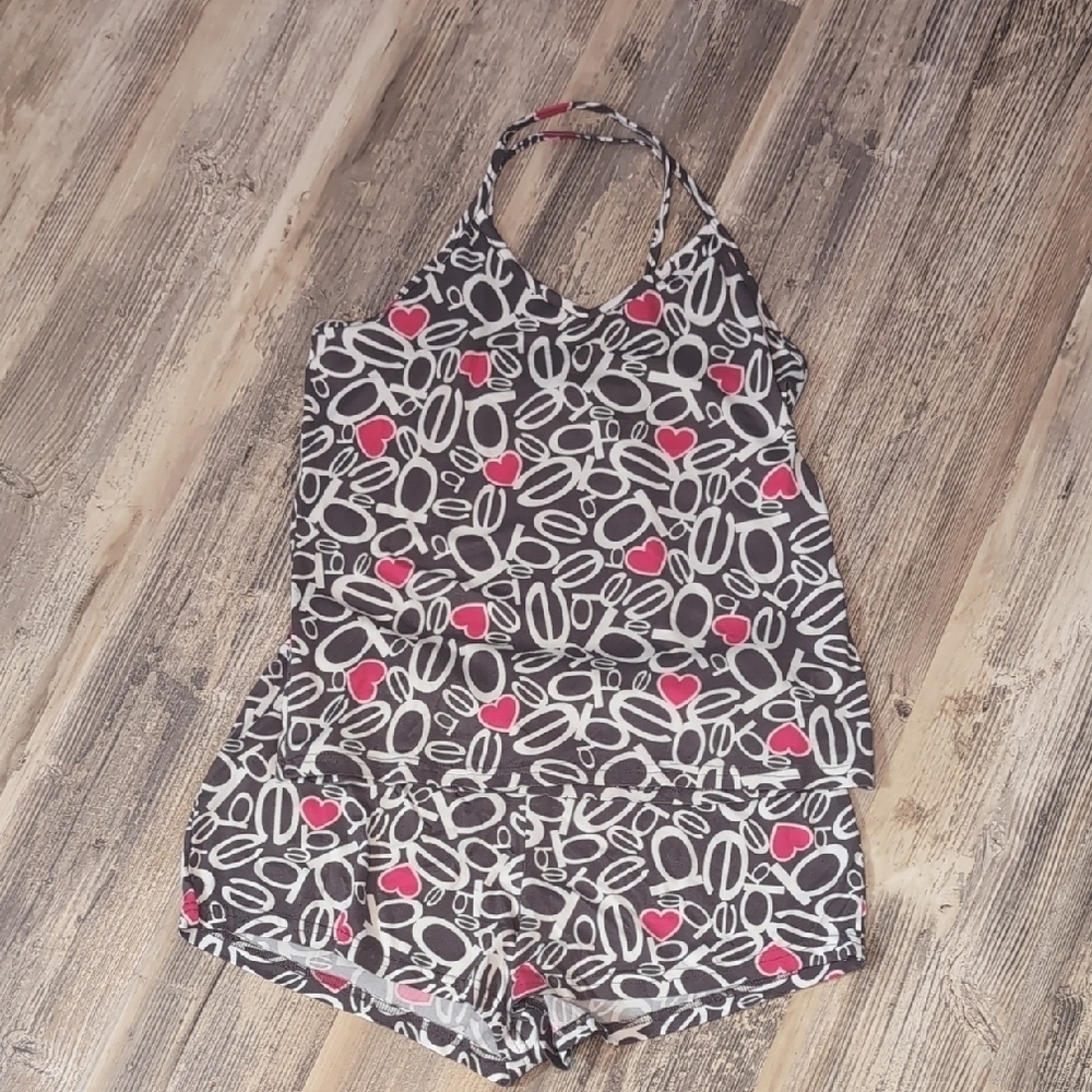 Bebe Shorts And Tank Top Pajama Set